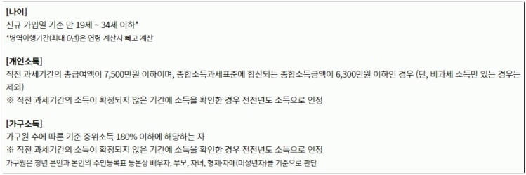 청년도약계좌 가입조건 신청기간 방법