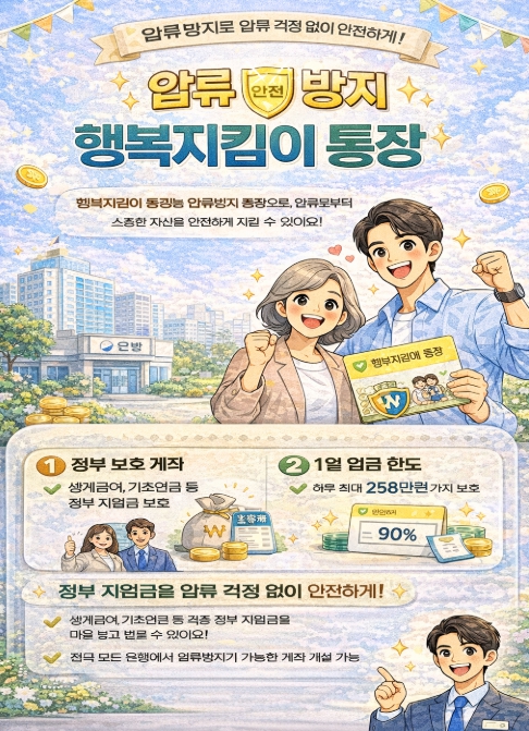 행복지킴이 통장 개설 안내 포스터