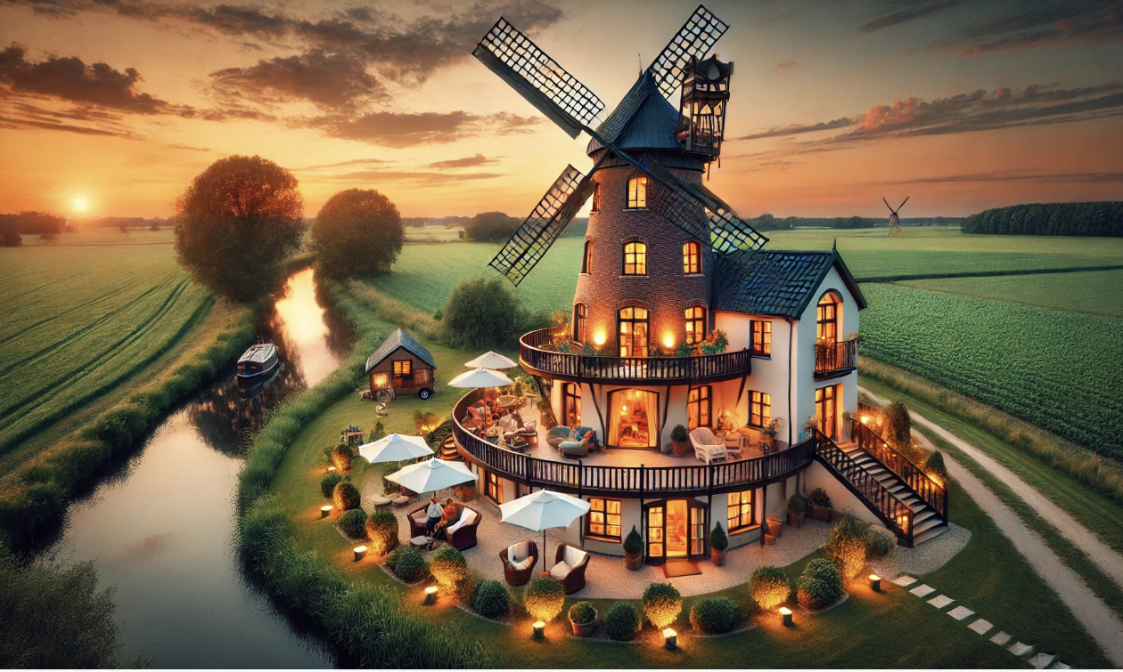 유럽의 아름다운 풍차 호텔