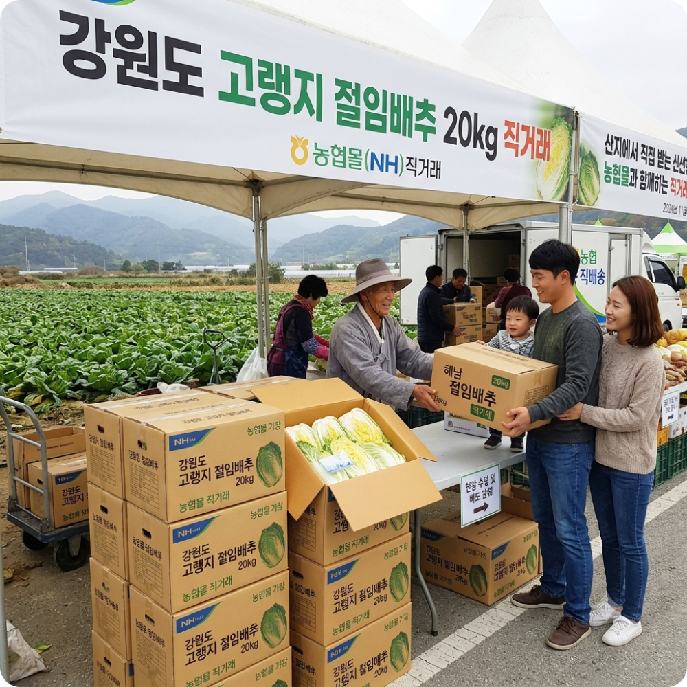 강원도 고랭지 절임배추 20kg 직거래 이미지