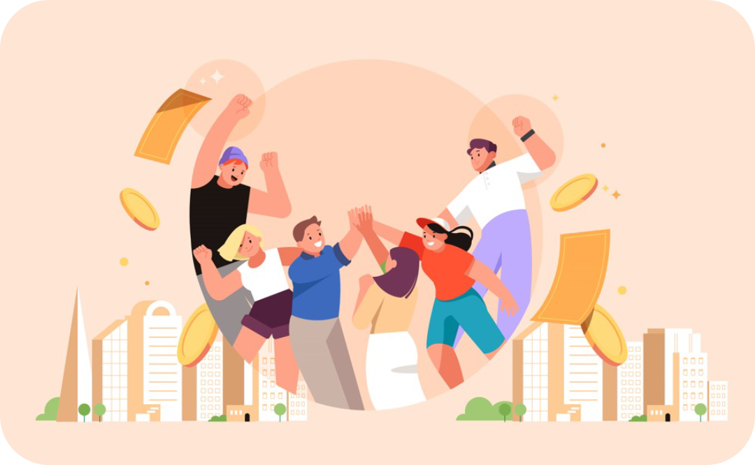 #기뻐하는 청년들