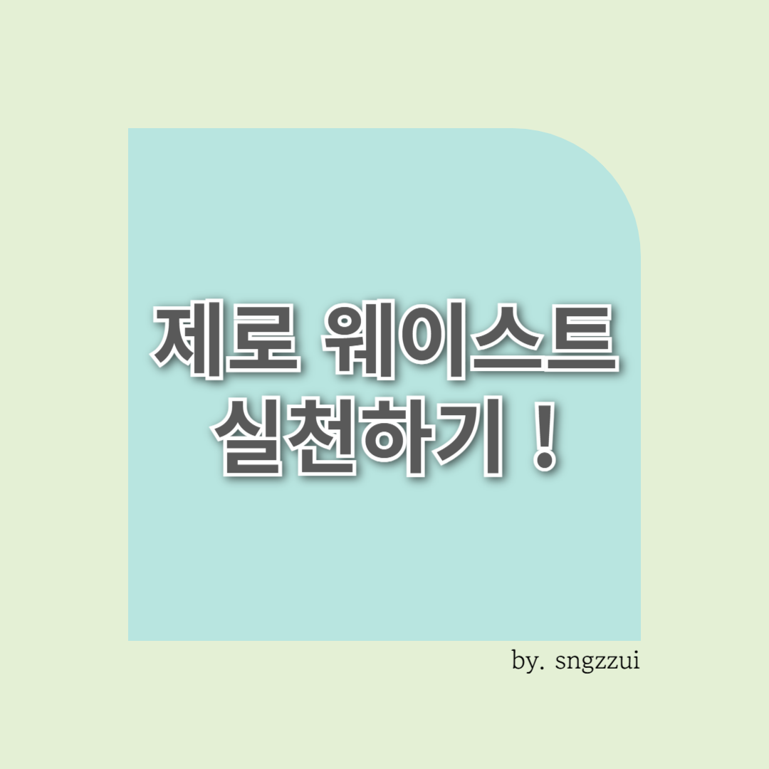 제로 웨이스트 실천하기: 우리가 실천할 수 있는 현실 속 작은 변화들