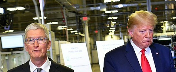 트럼프와 애플 팀쿡