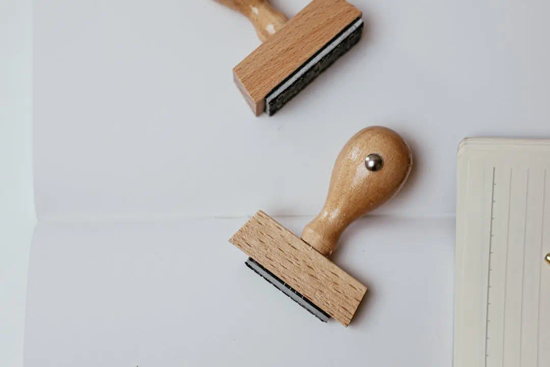 인감증명서를 위한 도장의 모습