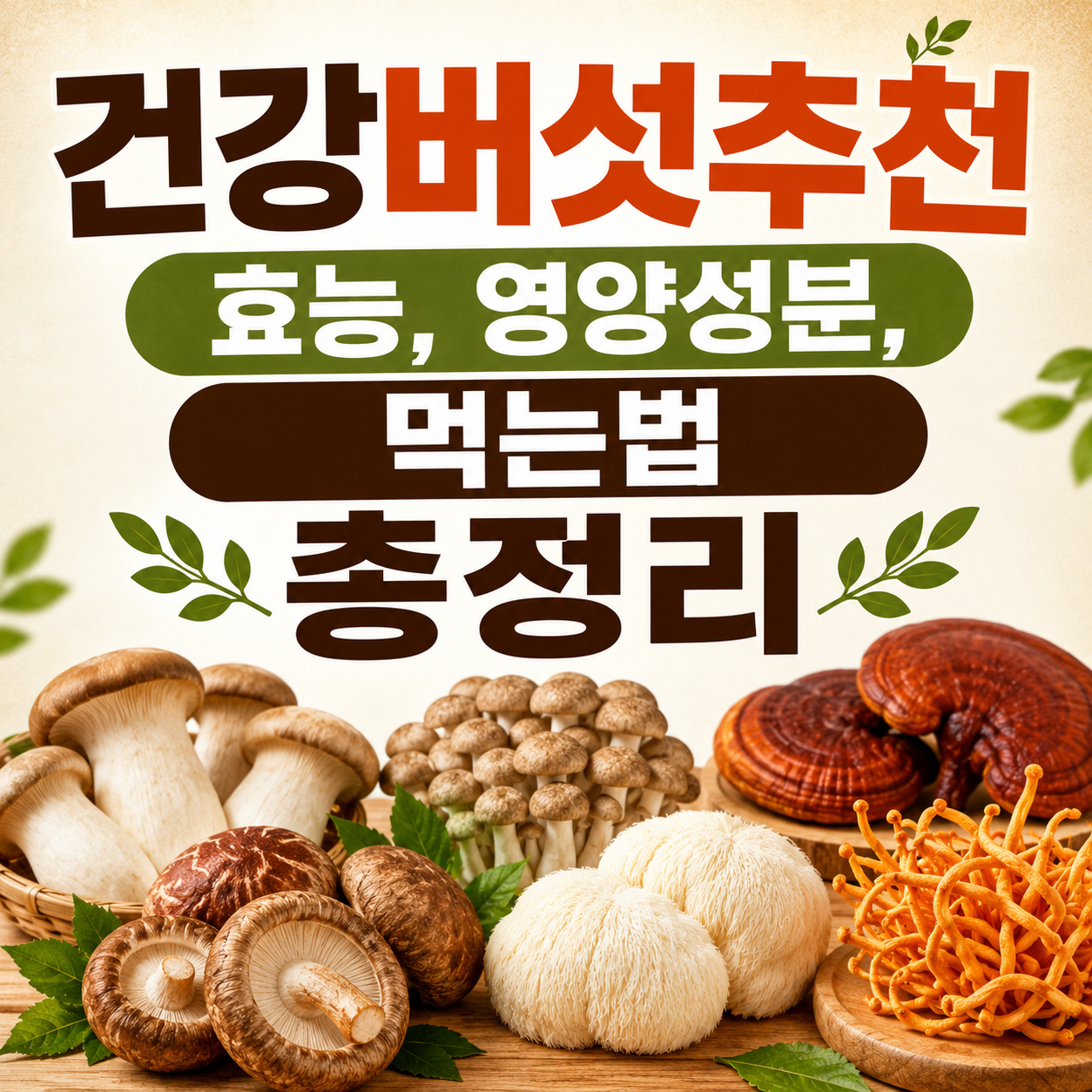 건강버섯추천 효능