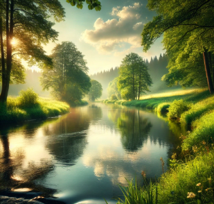 강물이 천천히 넘치는 꿈