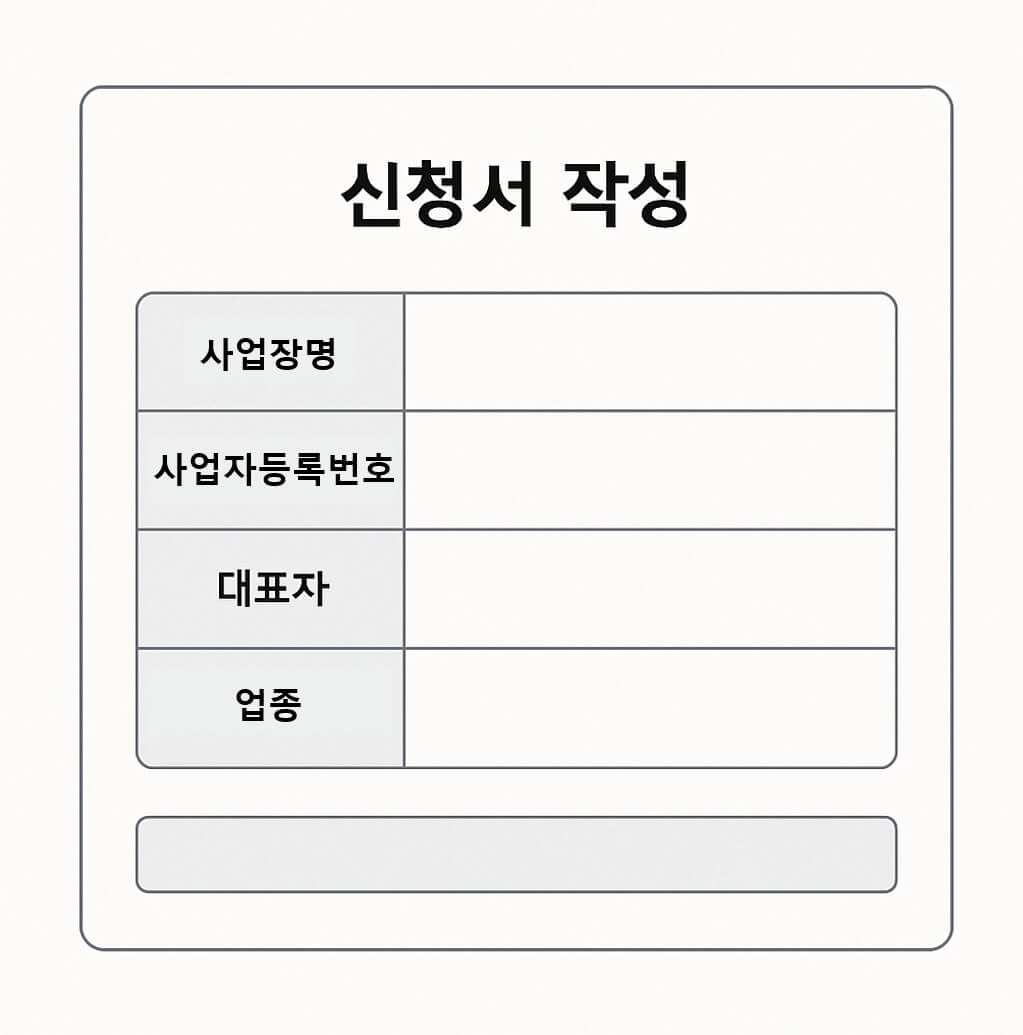 신청서 작성