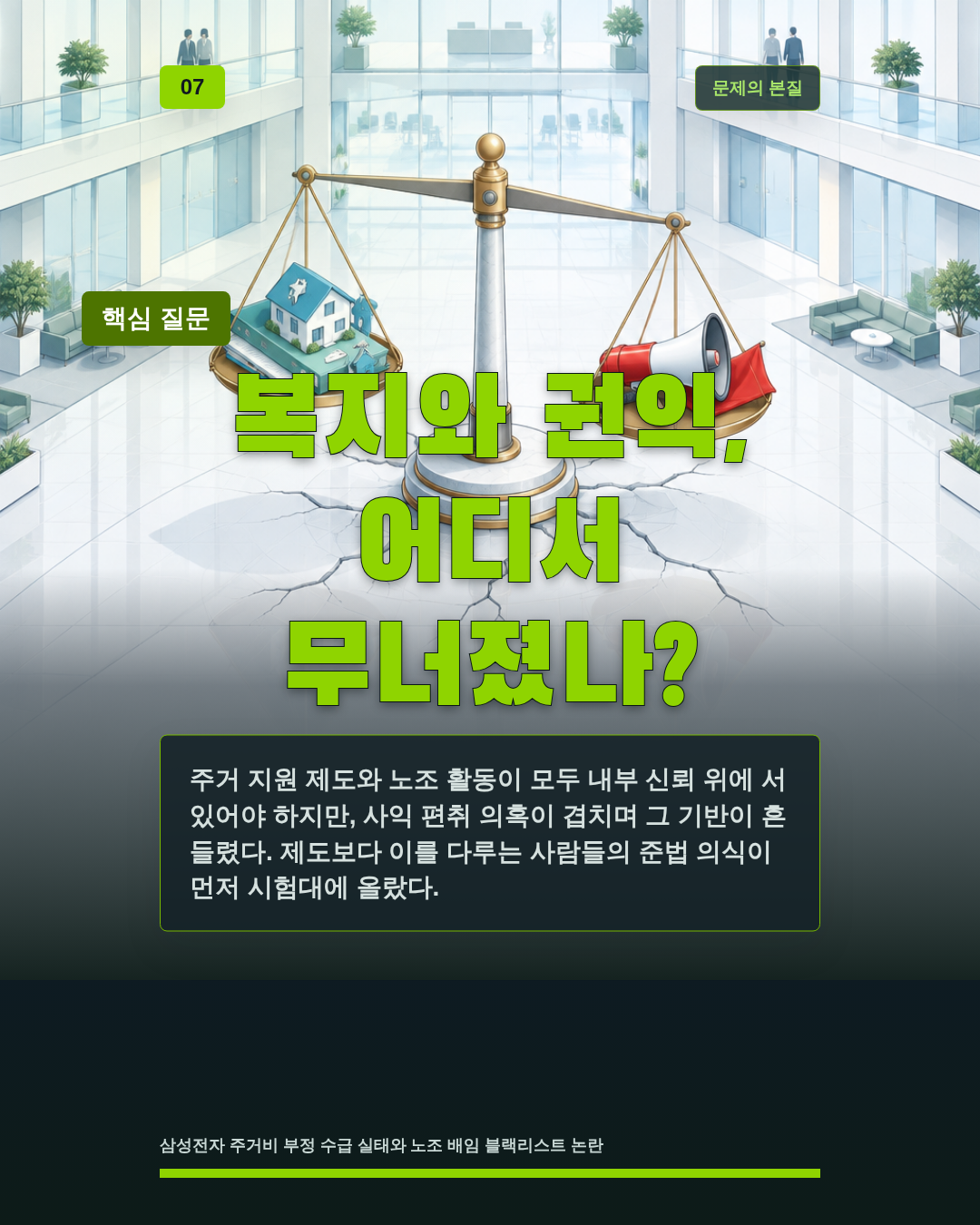 복지와 권익, 어디서 무너졌나?