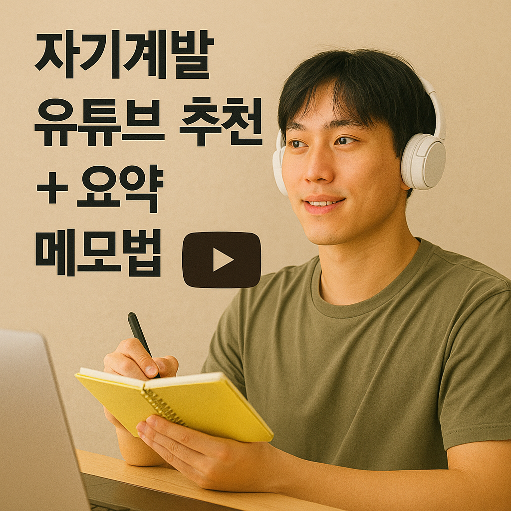 자기계발 유튜브 추천 + 요약 메모법