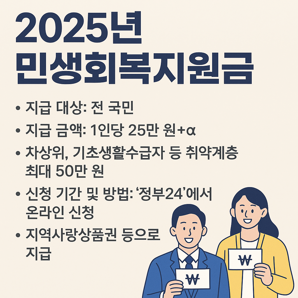 2025년 민생회복지원금, 대상·금액·신청 방법 총정리 관련 사진