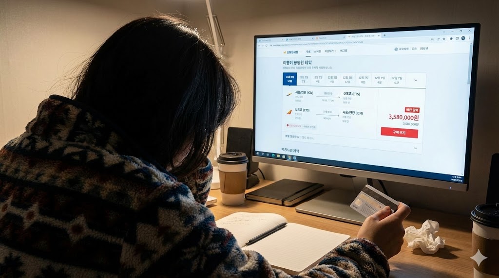 삿포로 12월 항공권, 아직도 비싸게 사세요? 2025년 연말 초특가 예매 꿀팁 5가지 전격 공개!