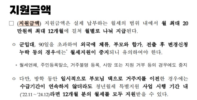 청년 월세 지원