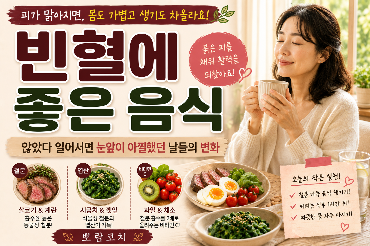 아늑한 창가 옆에서 따뜻한 온수가 담긴 텀블러를 두 손으로 소중하게 쥐고 쉬고 있는 감성 사진