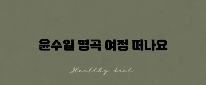 윤수일 히트곡 모음 메들리를 강력 추천합니다!