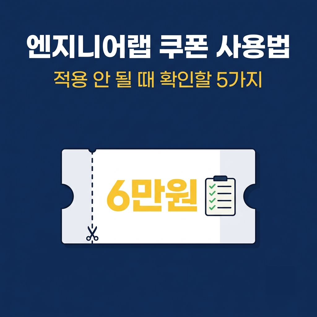 엔지니어랩 쿠폰 사용법과 적용 안 될 때 확인할 점 썸네일