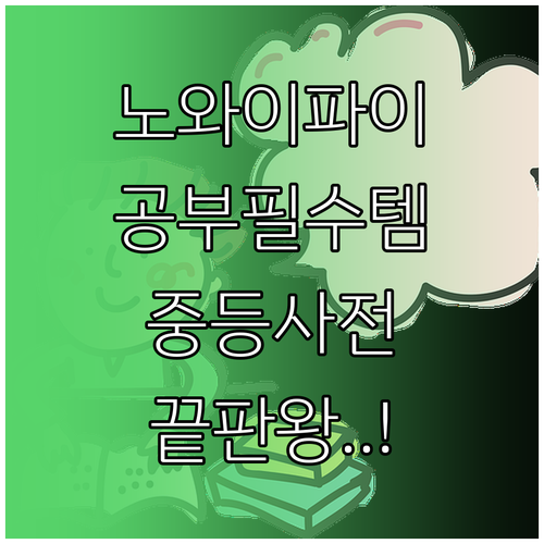 인터넷 없이 공부하는 중학생 전자사전..