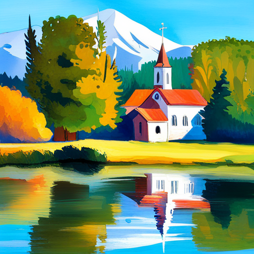 시골교회의 목가적 모습