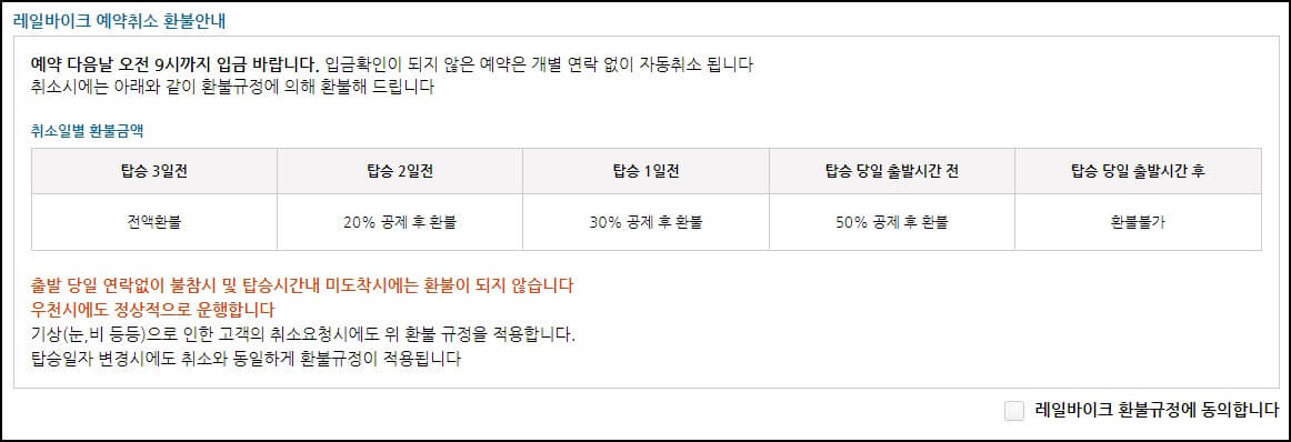 레일바이크_취소약관