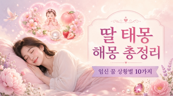 딸 태몽 임신 꿈 해몽 상황별 10가지 총정리