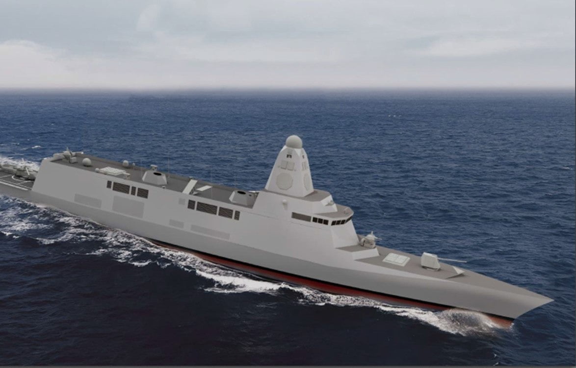 한화오션의 한국형 차세대구축함(KDDX) 가상 시운전 모습.