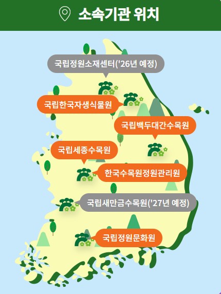 국립 수목원 지도