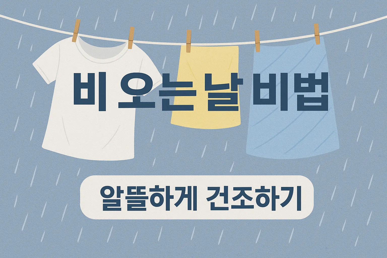 비 오는 날 빨래 건조법