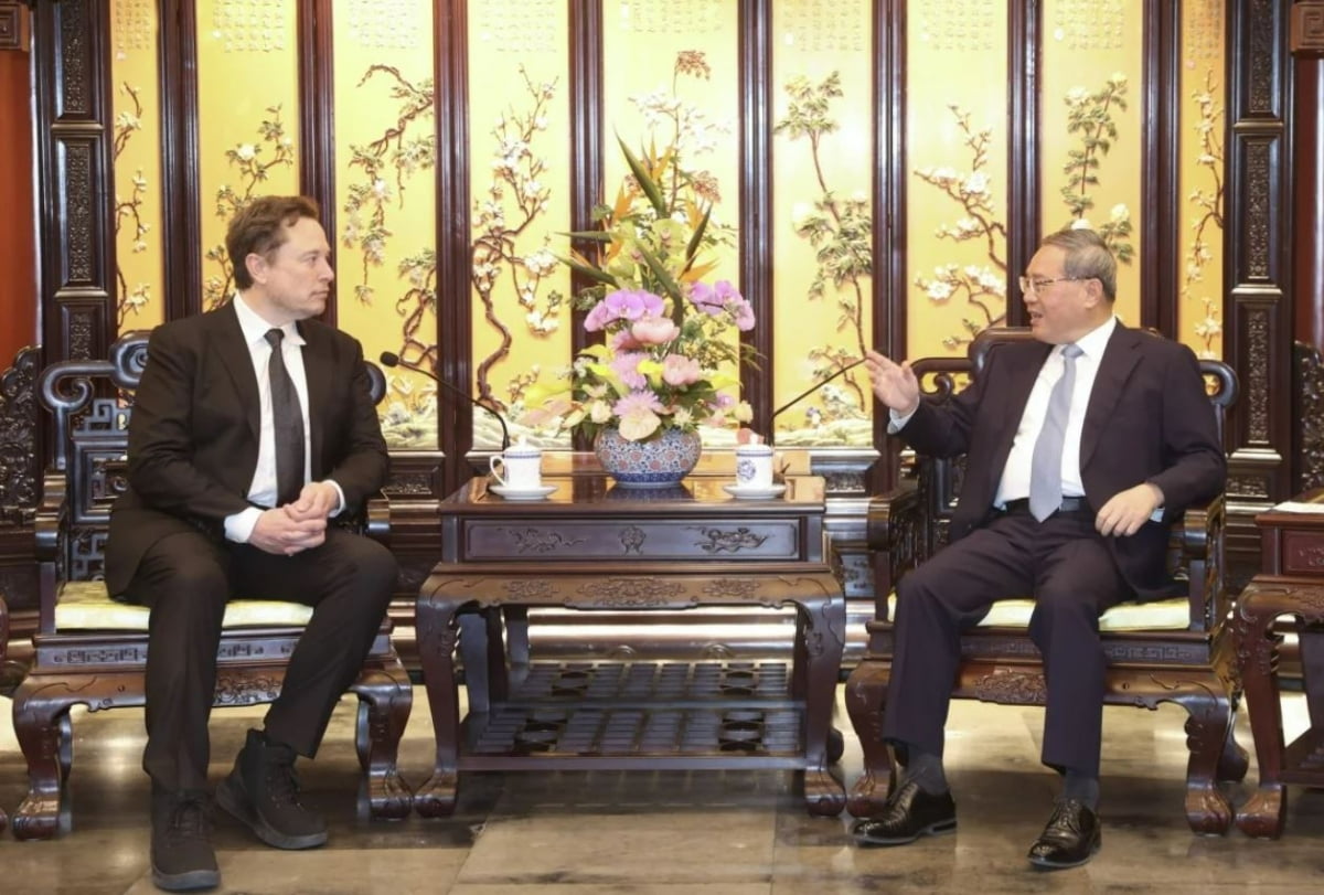 리창 중국총리 일론 머스크