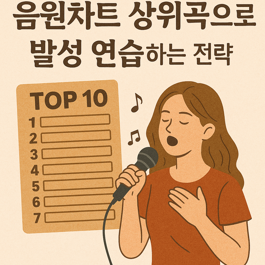 음원차트 상위곡으로 발성 연습하는 전략 관련 사진