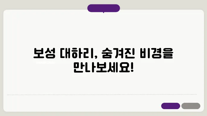 보성 대하리