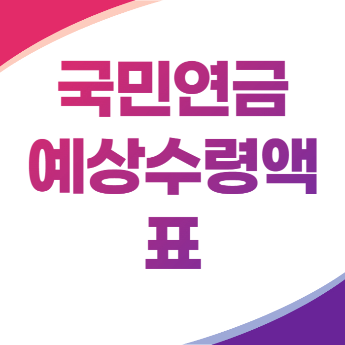 국민연금 예상수령액표