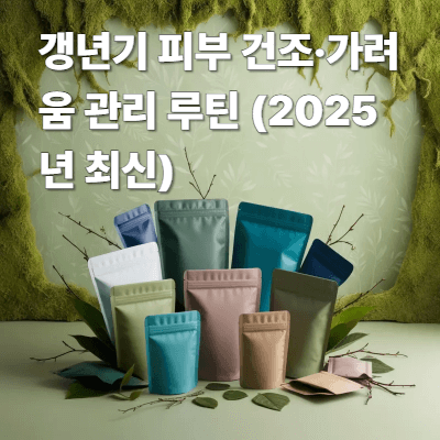 갱년기 피부 건조·가려움 관리 루틴 (2025년 최신)
