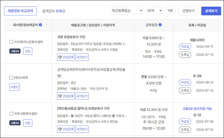 사하구청-구인구직