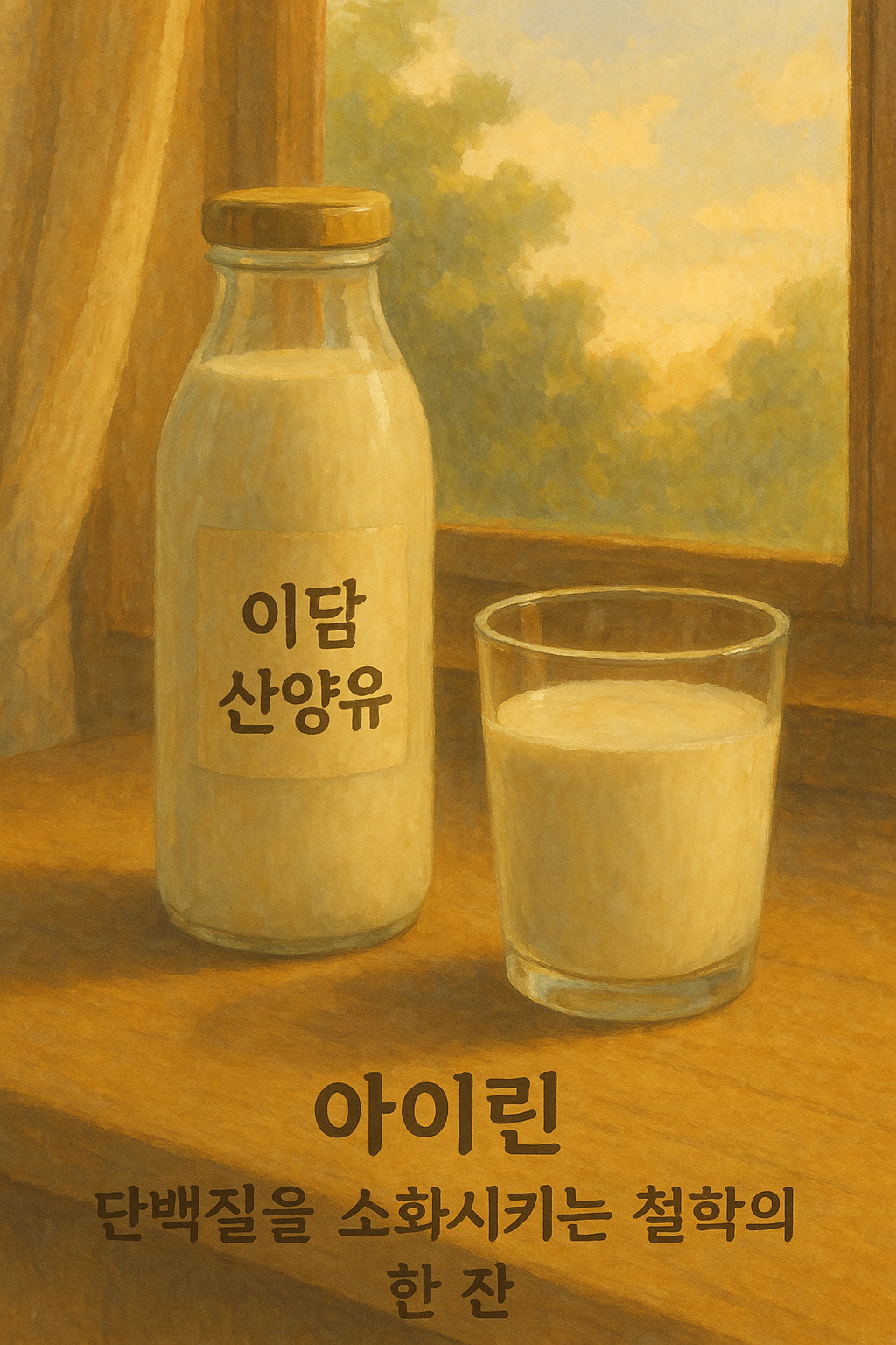 “아이린 – 단백질을 소화시키는 철학의 한 잔”
