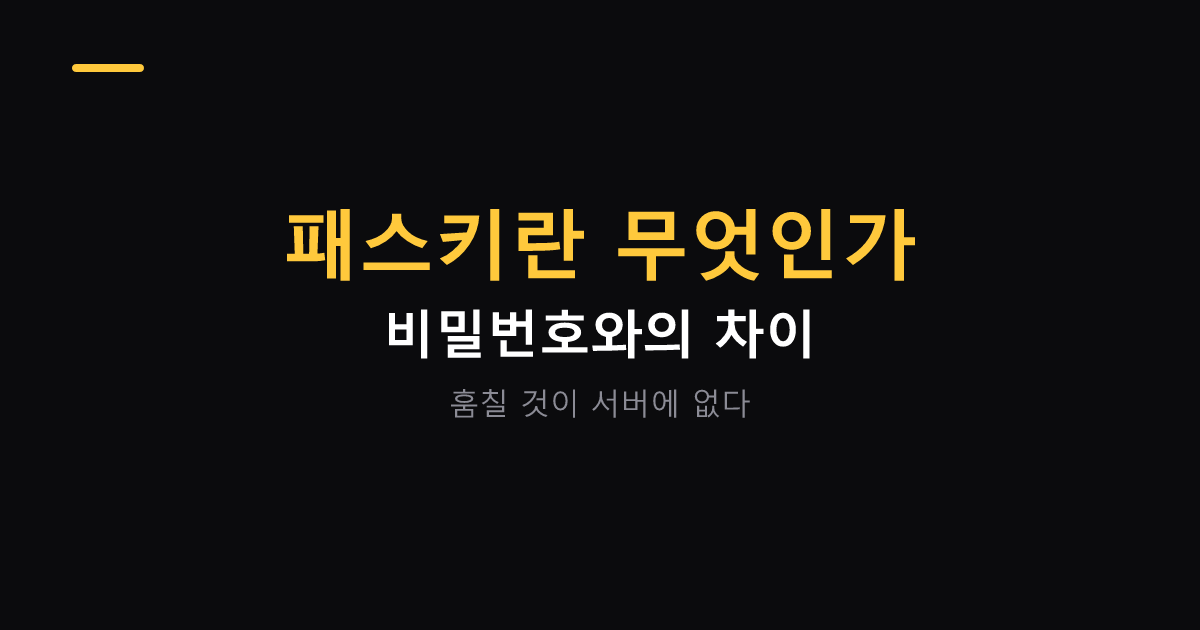 패스키란 무엇인가 대표 이미지
