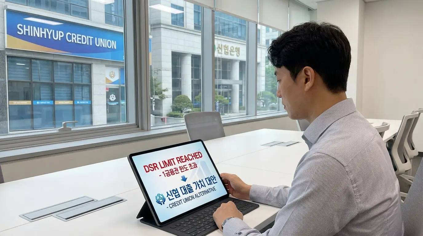 DSR 규제 1금융권 한도 초과 대안 신협 대출 가치