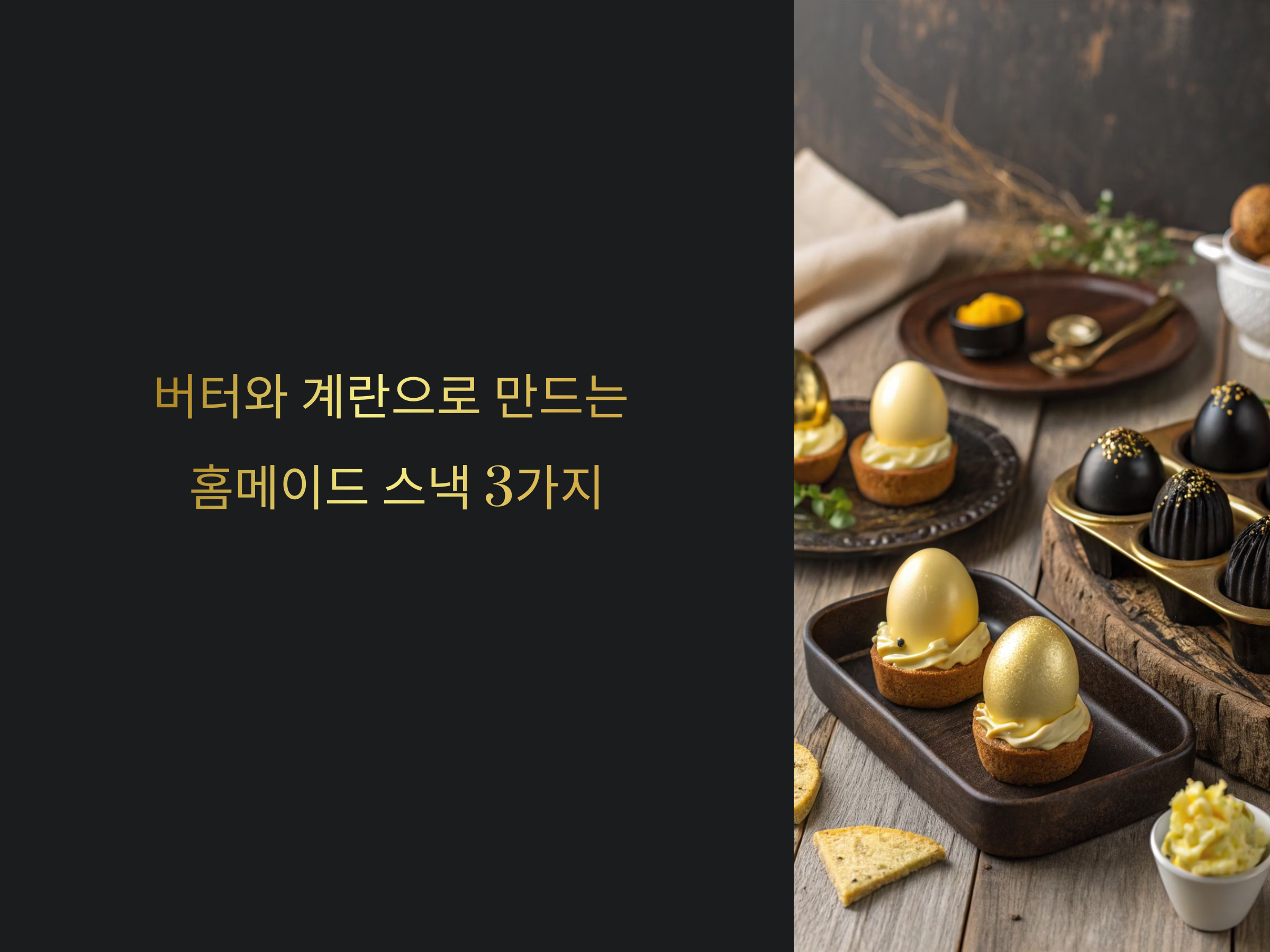 버터 향 가득! 계란과 버터로 만드는 고소한 홈메이드 스낵 3가지