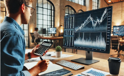 재테크 트렌드 분석하고 있는 사람 모습