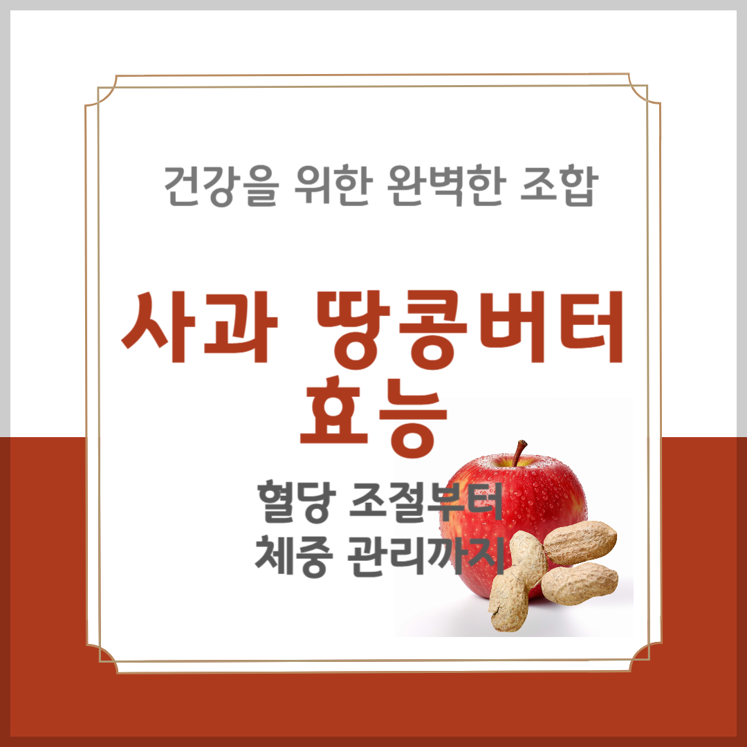 사과 땅콩버터 효능
