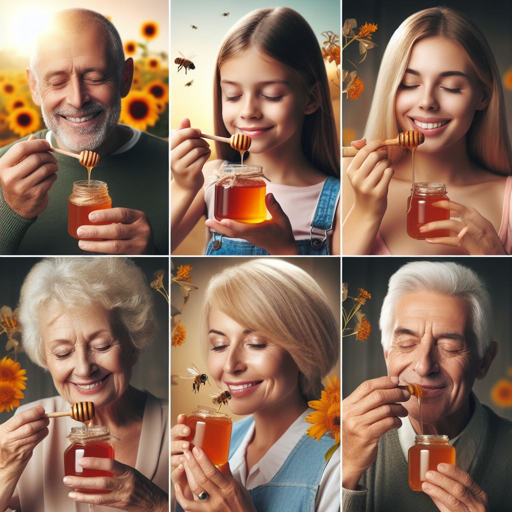 마누카꿀을 먹는 모습