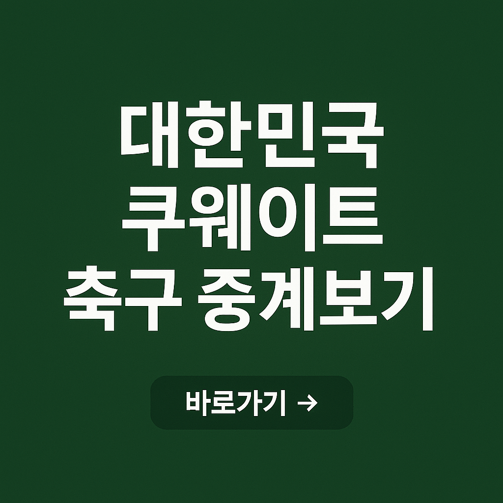 대한민국 쿠웨이트 축구 중계보기