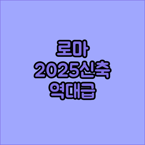 2025년 리모델링 완료한 로마 깨끗..