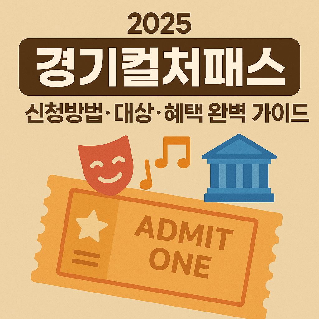 2025 경기컬쳐패스 신청방법·대상·혜택 완벽 가이드