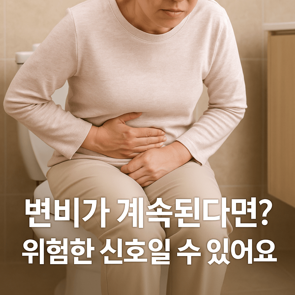 지속되는 변비로 배아픈 여성의 모습