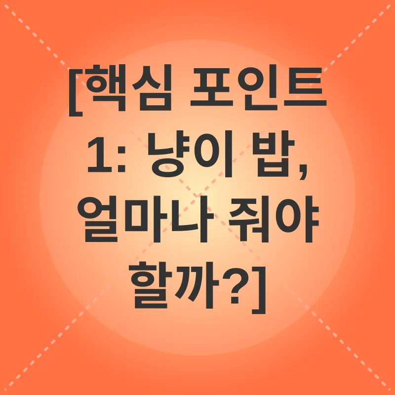 고양이 사료량_1