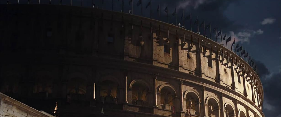 살라미스 해전 모의 전투와 콜로세움 씬