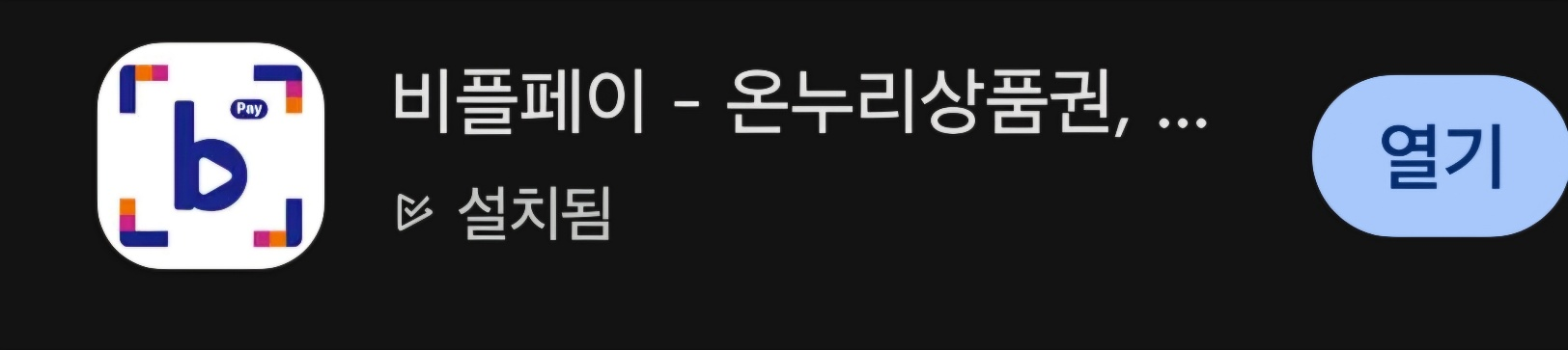 비플페이 어플 사진