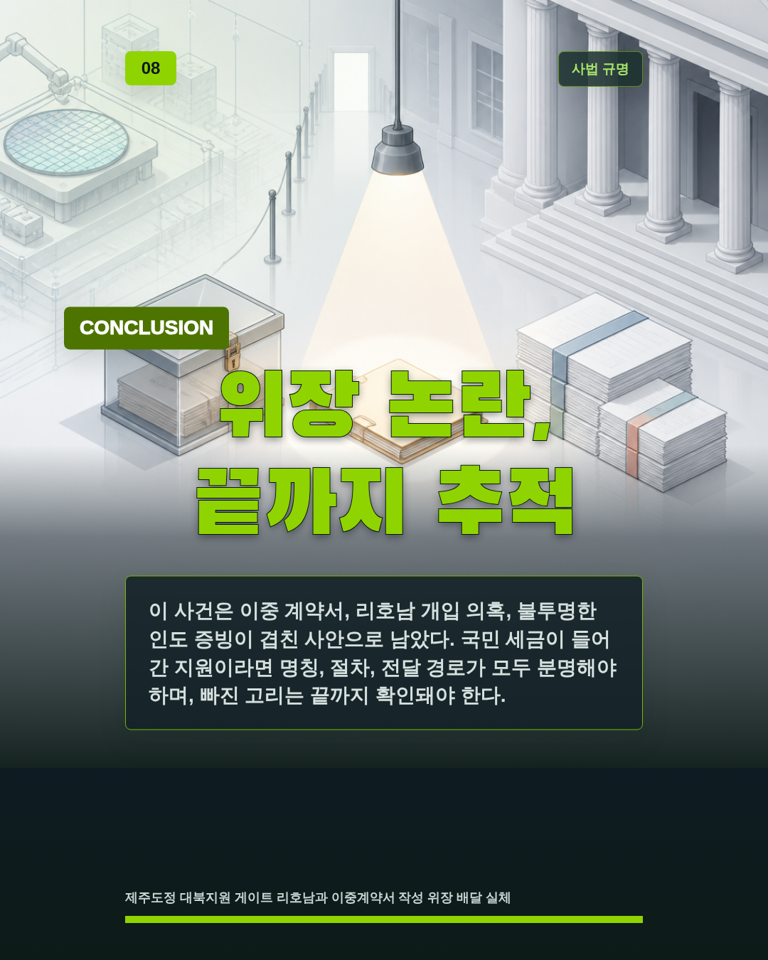 위장 논란, 끝까지 추적