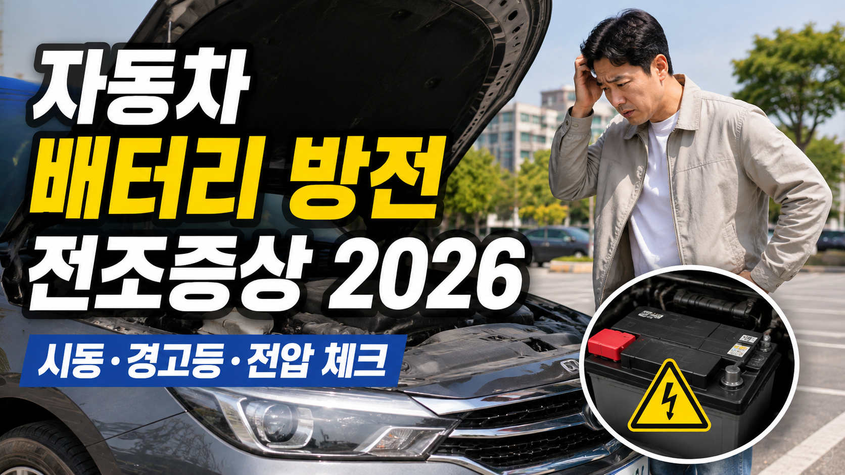 자동차 배터리 방전 전조증상 2026|교체시기·점검·블랙박스 관리 총정리