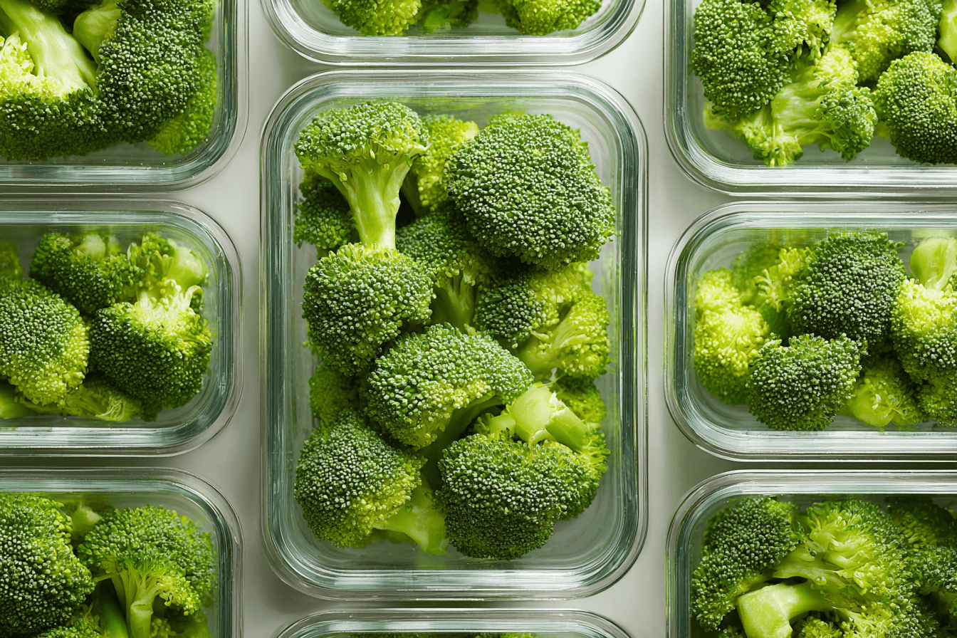 유리-반찬통에-담겨-있는-브로콜리-사진