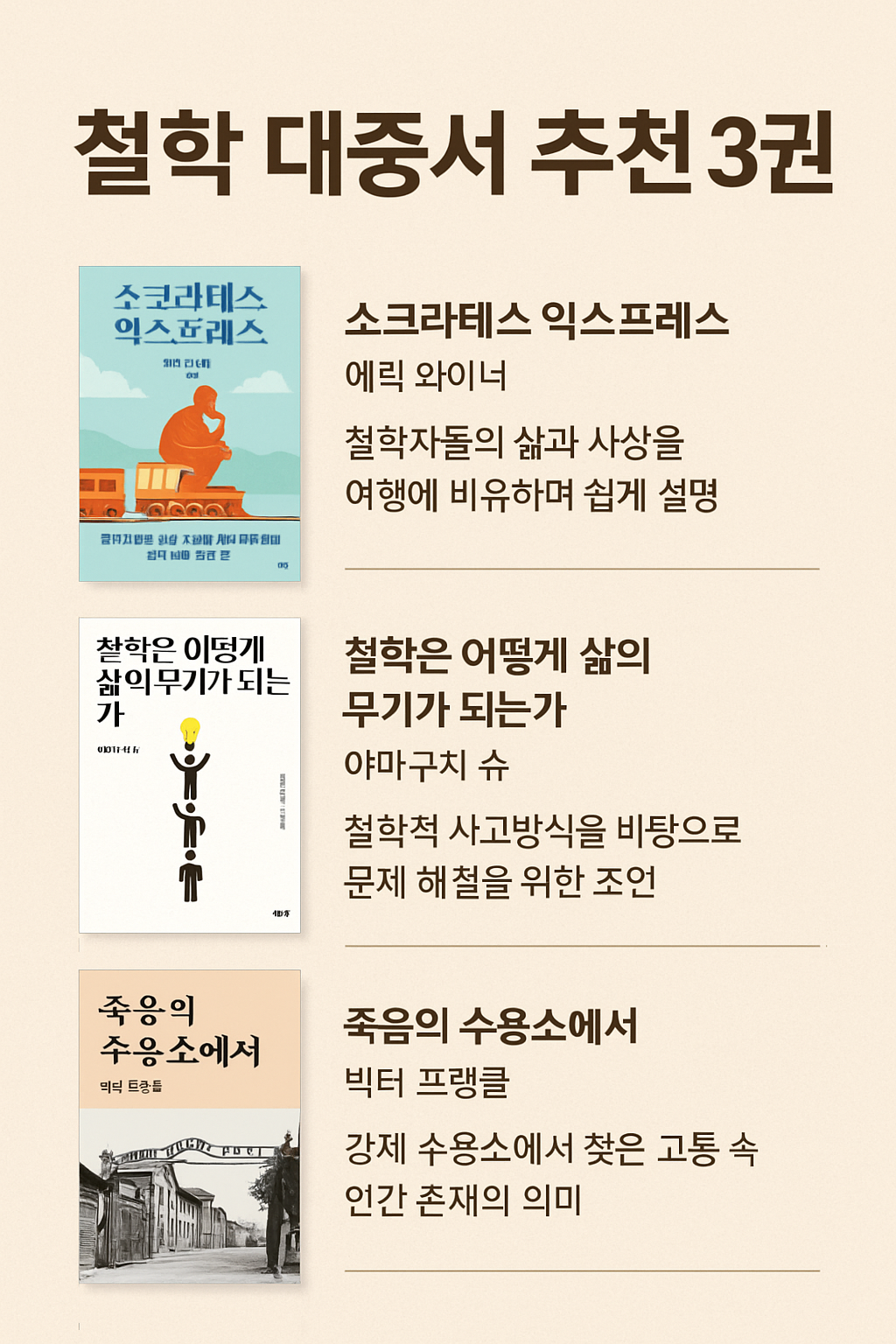 철학 대중서 추천 3권